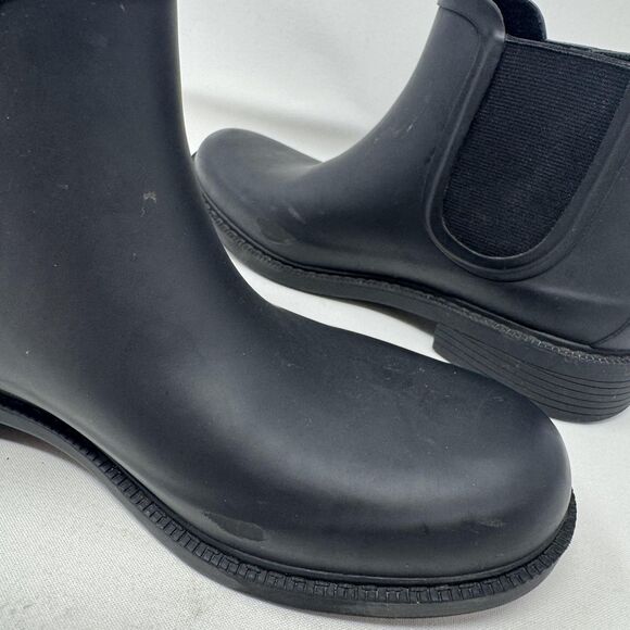 Madewell Chelsea Rain Boots Womens Size 7 Rubber Waterproof Ankle Pull On E2292 - Picture 8 of 10